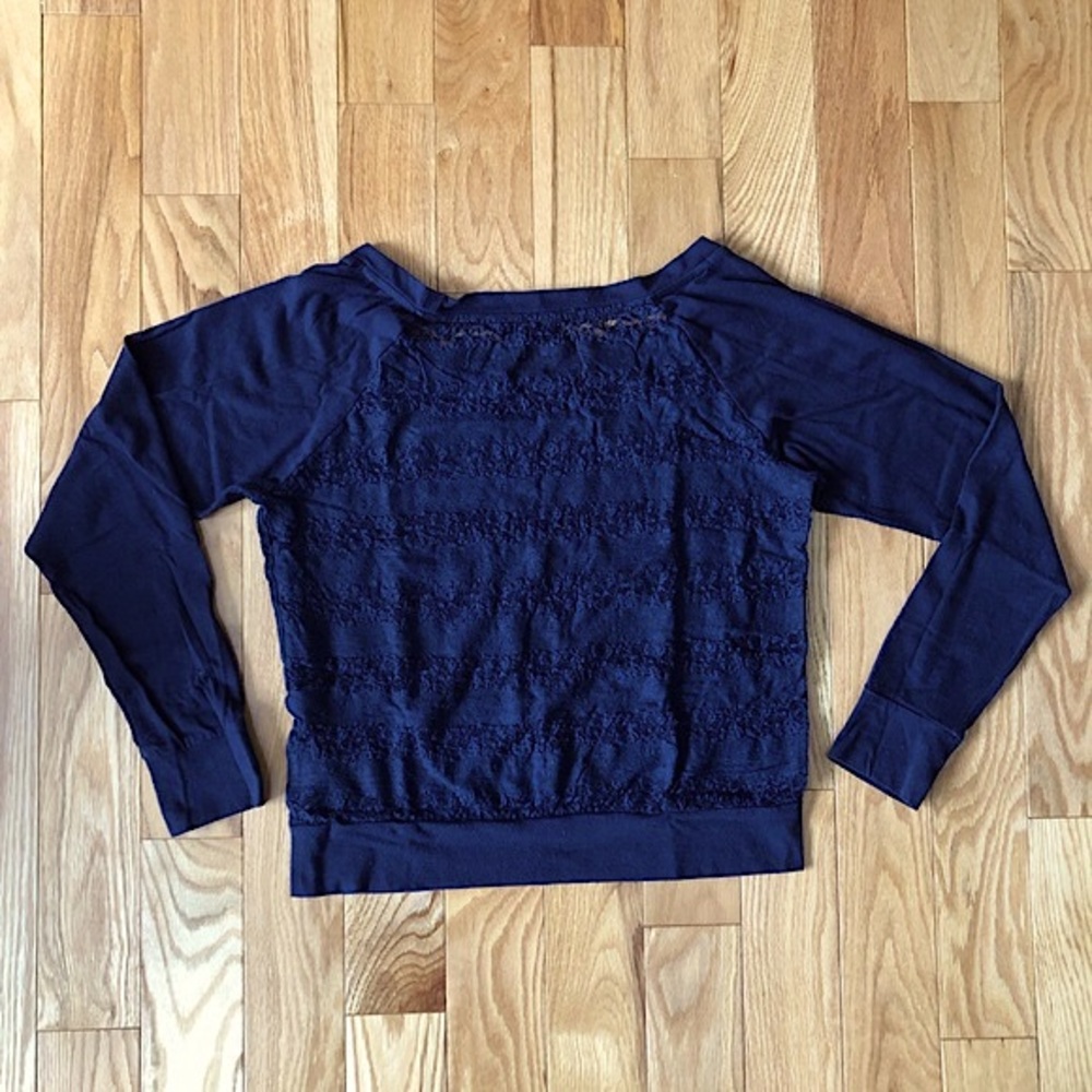 Garage Lace Back Long Sleeve Top
